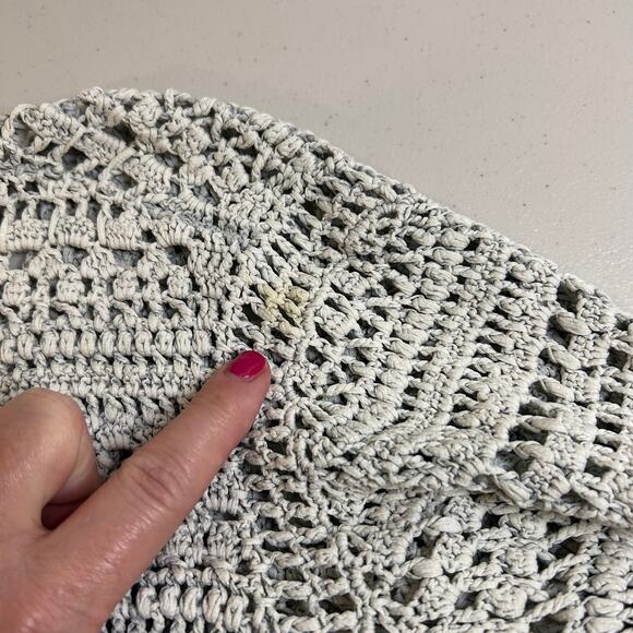 Theory Amena Arabis Tint Chunky Open Knit Crochet Pullover Sweater Womens Medium - Picture 13 of 13